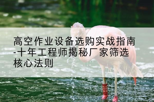 衡山剪叉式升降机厂家-高空作业设备选购实战指南-十年工程师揭秘厂家筛选核心法则