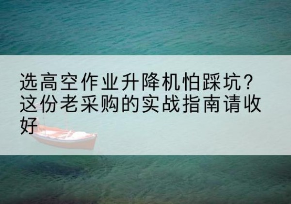 衡山高空作业升降机厂家推荐-选高空作业升降机怕踩坑？这份老采购的实战指南请收好